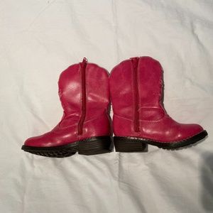 Children's Pink Cowboy Boots size 8
